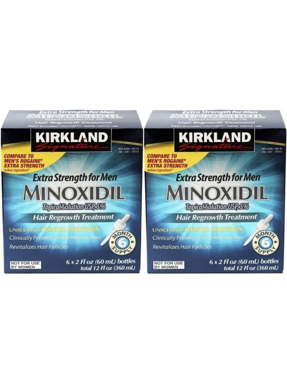 12-Month Supply Extra Strength Minoxidil 5% Hair Regrowth Solution for Men/Women